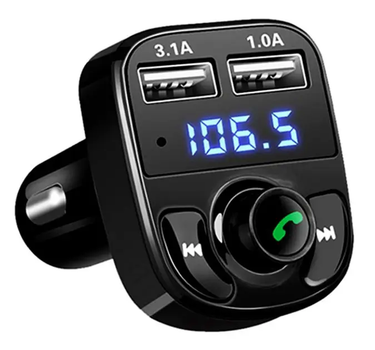 FM Модулятор MP3 для автомобиля с Bluetooth USB micro SD AUX воспроизведение музыки через радио 87.5-108 МГц