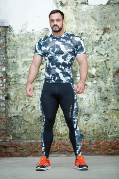 Рашгард чоловічий з коротким рукавом Totalfit RMS3-P42 2XL