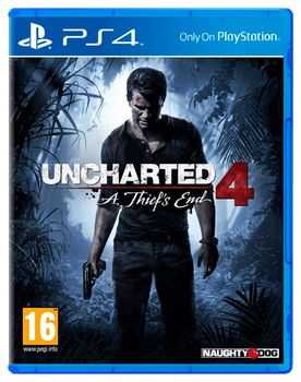 Игра Uncharted 4: A Thief's End для PS4 (Blu-ray диск) RU Б/У