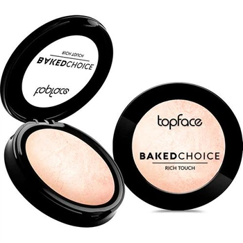 Запеченный хайлайтер для лица Topface Baked Choice Rich Touch 001 Champagne Светло-бежевый 6 г