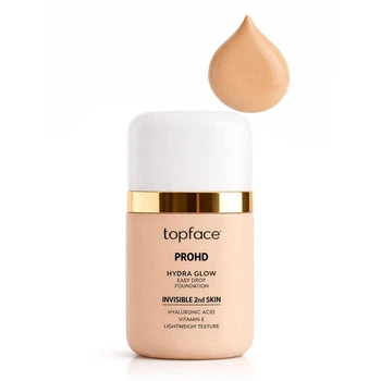 Тональная основа для лица Topface PROHD Hydra Glow Foundation для сияющего тона кожи 007 Warm Amber Золотистый бежевый 30 мл