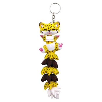 Брелок Flexi Cheetah с 3D печатью подвеска-гепард с длинным хвостом аксессуар для ключей и рюкзака декоративный фигурка-сувенир подвижный