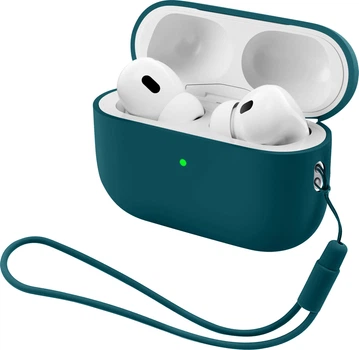 Чехол ArmorStandart Silicone Case with straps для Apple AirPods Pro 3 Dark Green (ARM91279)