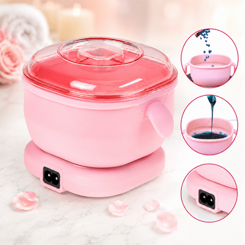 Аппарат для нагревания воска Wax kettle / Комплектный силиконовый воскоплав AND651 / Воскоплав с силиконовой чашей 400мл
