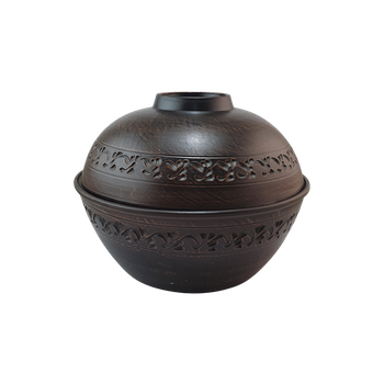 Хлебница глиняная 6л (резная) KR5166-2