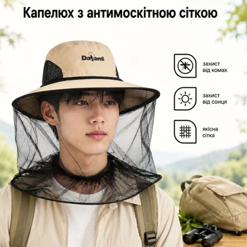 Шляпа с антимоскитной сеткой Sams Fish "Safari" (SF24309)