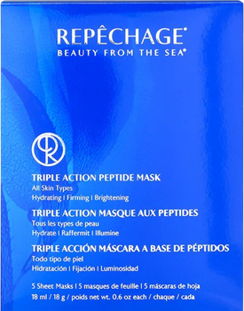 Maska do twarzy Repechage Triple Action Peptide z peptydami i ekstraktem z alg morskich 5 x 18 ml (675765010474)