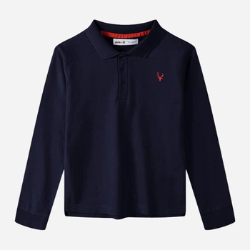 Детское поло с длинным рукавом Minoti 11POLO 2 37221JNR 98-104 см Темно-синее (5059030921880)