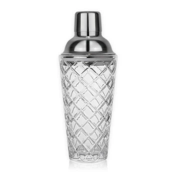 Шейкер барный Total Barware Коблер стеклянный с ситечком 420 мл прозрачный (28998-Sh-C-420-g)