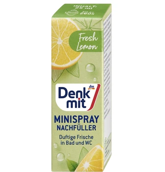 Мини освежитель воздуха запаска "Лимонная свежесть" Denkmit Lufterfrischer Minispray Fresh Lemon Nachfüllpack 25 мл