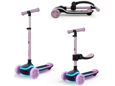 Самокат детский трехколесный 2-в-1 Raket Up Pink, Kinderkraft (розовый), 00-00305394 (KRRAUP00PNK0000)