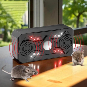 Ультразвуковий репелент від насекомих Siurn з двома динаміками, USB-живлення, 3 режими, чорний VEN1223
