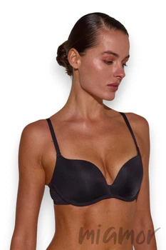 Бюстгальтер гладкий Push-Up без косточек Luna L1507A Azalea 70B Черный