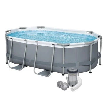 Семейный каркасный бассейн, овальный 305х200х84 см, объем 3668 л. Bestway 5614A, с фильтром 1250 л/ч