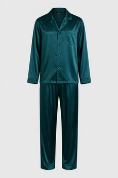 Чоловіча шовкова піжама BOBRAND “Green Night” - 2XL