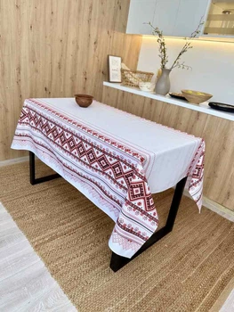 Скатертина бавовняна "Коровай" 1.1м х 1.5м