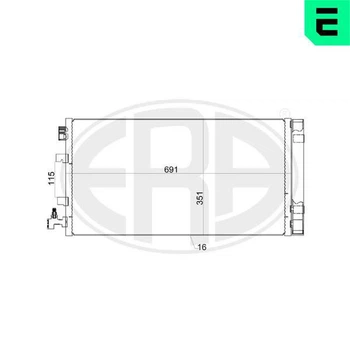 Радіатор кондиціонера (конденсор) Renault Scenic III, Grand Scenic III, Megane III 08-16р Era 667155