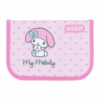 Пенал Kite My Melody "Зайченятко Мелоді" 20.5х14х4.5см 1 отделение с 1 отворотом каркасный на молнии розовый (HK26-621-3)