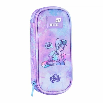 Пенал Kite Little Pony "Маленькие Пони" 21х8.5х4.5 см 1 отделение + органайзер прямоугольный на молнии фиолетовый (LP26-662)