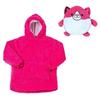 Детская толстовка с балахоном 60 см Huggle Hoodie теплая кофта плед с капюшоном для дома Рост: до 140 см