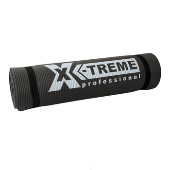Килимок для фітнесу X-TREME XTFMNBR-1.0BLA чорний 183x61 см з ремінцем
