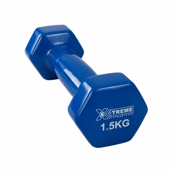 Гантелі для фітнесу X-TREME XTDBH-1.5B вінілові цільні 1,5 кг синя