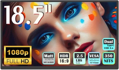Монитор портативный 18.5" Bimawen F8A Full HD IPS 60 Гц (102022052) - Уценка