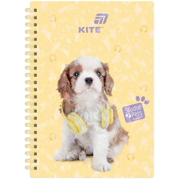 Блокнот на спіралі Kite Studio Pets 80 листів клітинка SP26-277