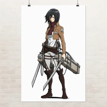 Постер Атака на титанів, Мікаса Аккерман, Attack on Titans, аніме, A3 42×28 см (id0243)