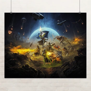 Постер Helldivers 2, декор в комнату геймера, A3 30×37 см (id6619)