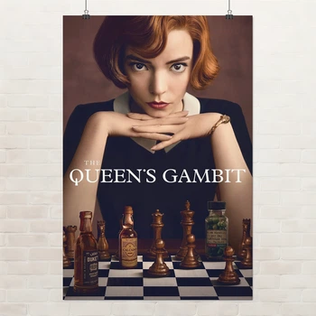 Постер Ферзевий гамбіт, The Queen's Gambit (2020), серіал, Аня Тейлор-Джой, шахи, A3 42×28 см (id6591)
