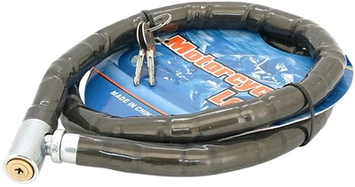Замок велосипедний Voltronic ланцюговий на ключі KMING3835, довжина 18х1000 мм, PVC/сталь Чорний (YT42617)