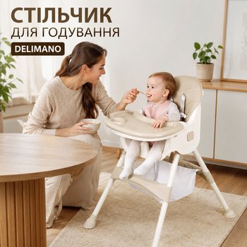 Детский регулируемый стульчик для кормления 3в1