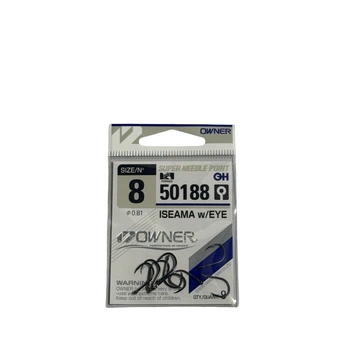 Крючки Owner Iseama No8 Кованые с ушком для карпа и крупной рыбы - арт. 50188 Япония,50188-08