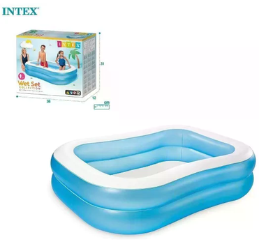 Надувной бассейн Intex 57180 203×152 см • Просторный летний бассейн для детей и взрослых