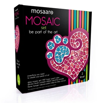 Набор для творчества Стеклянная мозаика Mosaaro «Paw with Heart. Лапа с сердцем» 195*200 мм (MA2032)