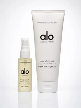Набір для догляду за тілом Alo Yoga Wellness System: Гель для душу Mega-C 200 мл + Спрей Magnesium Reset Spray 50 мл B2010F