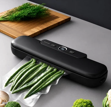 Вакуумный упаковщик для продуктов Vacuum Sealer ZKFK-001 вакууматор ручной бытовой чёрный