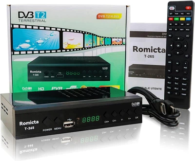 Цифровой тюнер Т2 Romicta DVB-T2 DVB-C ресивер для кабельного и эфирного телевидения H.265 HEVC Full HD с пультом