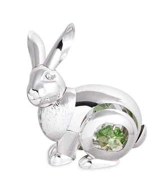 Статуэтка с камнями Swarovski Кролик 6х7 см 1601997