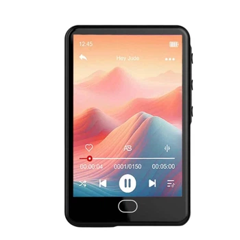 MP3 MP4 плеер A32 16GB Bluetooth 5.3 с сенсорным экраном 3.2", FM-радио, диктофоном и поддержкой microSD до 128GB Black