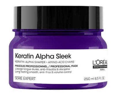 Професійна маска для гладкості та контролю пухнастості волосся L'Oreal Professionnel Keratin Alpha Sleek Mask 250 мл