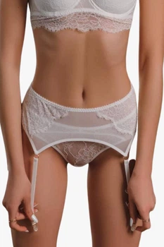 Пояс для панчіх Nimforia Be mine garter belt BMGB, молочний, S