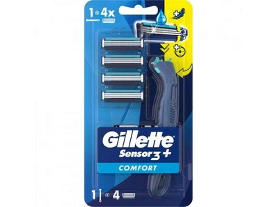 Станок для гоління GILLETTE 1шт Sensor3 + з 4 змінними картриджами