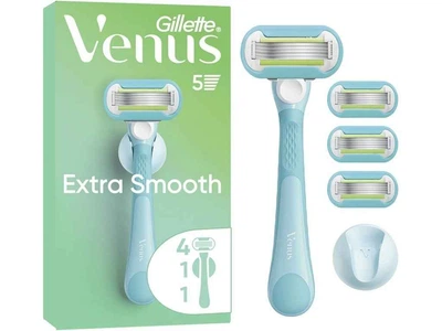 Станок для гоління VENUS 5леза 1шт жіночий Extra Smooth з 4 змінними картриджами + гачок для бритви