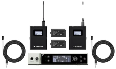 Подвійна радіосистема Sennheiser EW-DX MKE 2 SET (R1-9) з мініатюрними передавачами та мікрофонами MKE 2 520–608 МГц (4044155259933)