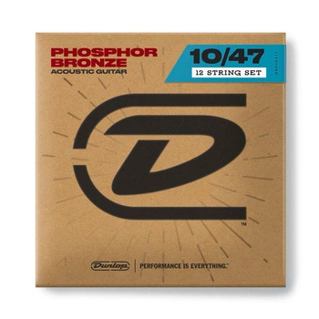 Струни для акустичної гітари Dunlop DAP1047J Phosphor Bronze Acoustic Guitar Strings 12-String (10-47)
