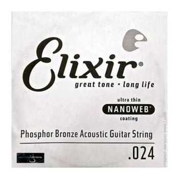 Струна для акустической гитары Elixir PB NW 024 Sgl