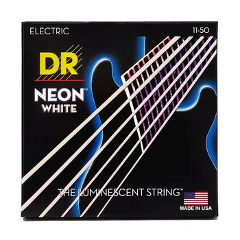 Струны для электрогитары DR Strings Neon White Electric - Heavy (11-50)