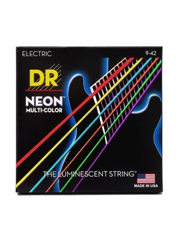 Струны для электрогитары DR Strings Neon Multi-Color Electric - Light (9-42)